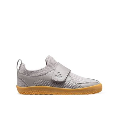 Vivobarefoot Kids' Primus Knit II School Shoes - Grey USA [GQR917365]